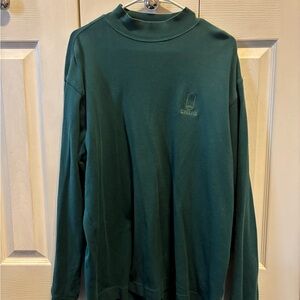 Green Mock Neck Sweatshirt